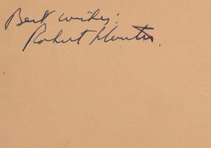 null NEWTON Robert (1905-1956).

Autograph piece signed and dedicated "Best wishes,...