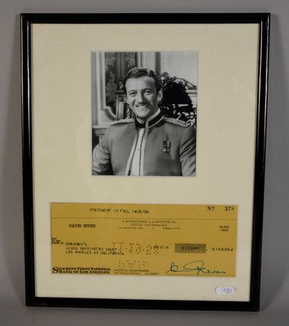 null NIVEN David (1910-1983).

Cheque from the Security First National Bank of Los...