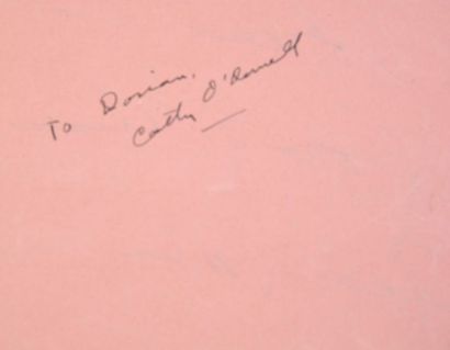null O'DONNELL Cathy (1923-1970).

Autograph piece signed and dedicated in black...