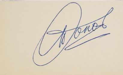 null POPOV Oleg (1930-2016). 

Pièce autographe signée à l’encre bleue par le célèbre...