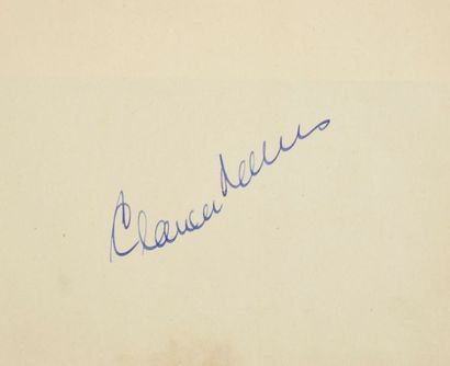 null RAINS Claude (1889-1967).

Autograph piece signed in blue ink by the actor,...