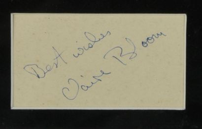 null BLOOM Claire (°1931).

A signed and autographed play "Best wishes", accompanied...