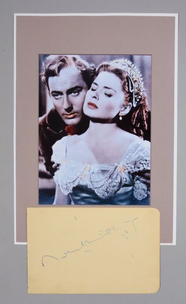 null WILDING Michael (1912-1979).

Autograph piece signed by the actor in blue ink....