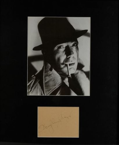 null BOGART Humphrey (1899-1957).

Autograph piece signed in black ink, accompanied...