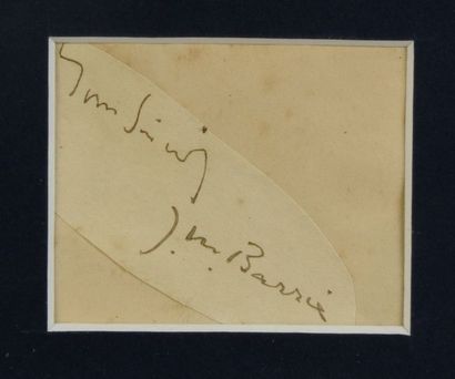 null BARRIE James Matthew (1860-1937).

Autograph piece signed by the creator of...