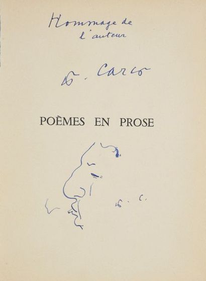 null CARCO Francis (1886-1958).

Cover page of a work by Francis Carco bearing his...