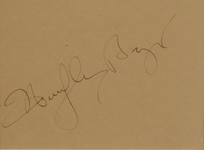 null BOGART Humphrey (1899-1957).

Pièce autographe signée à l’encre noire, accompagnée...