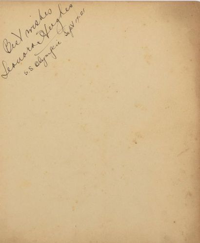 null HUGHES Leonora (1897).

Autograph signed and dedicated "Best wishes, Senora...
