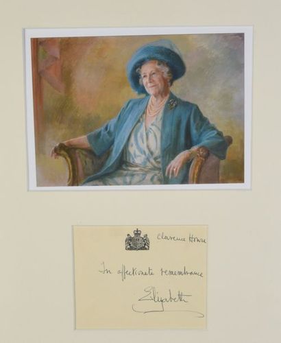 null ELIZABETH, THE QUEEN MOTHER (1900-2002).

Pièce autographe signée sur papier...