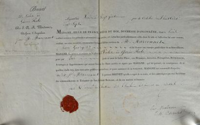 null MARIE-THÉRÈSE, Princess of France, known as Madame Royale (1778-1851). 

Patent...