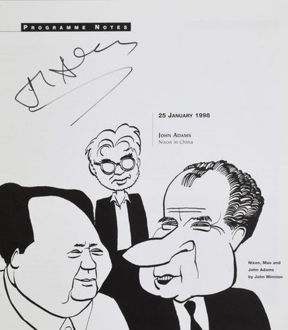 null ADAMS John (°1947).

Programme de l’opéra « Nixon in China » portant la signature...