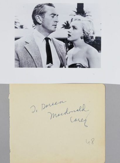 null CAREY MacDonald (1913-1994).

Pièce autographe signée et dédicacée « To Doreen....