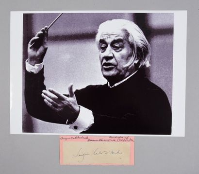 null CELIBIDACHE Sergui (1912-1996). 

Signed autograph piece. Good condition.

H....