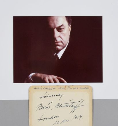 null CHRISTOFF Boris (1914-1993). 

Autograph signed "Sincerely Boris Christoff,...