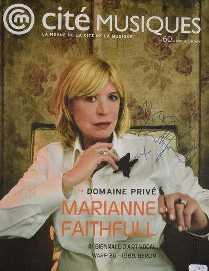 null FAITHFULL Marianne (°1946).

Magazine Cité Musique d’avril 2009 portant la signature...
