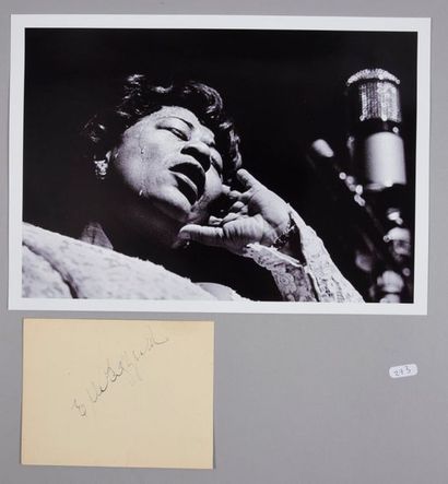 null FITZGERALD Ella (1917-1996).

Autograph piece signed in black ink by the famous...