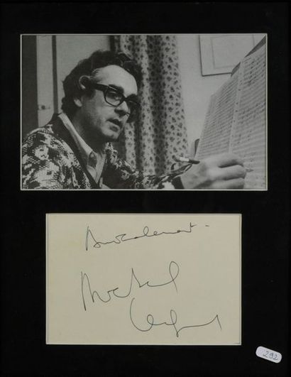 null LEGRAND Michel (1932-2019).

Autograph piece signed " Bien cordialement - Michel...