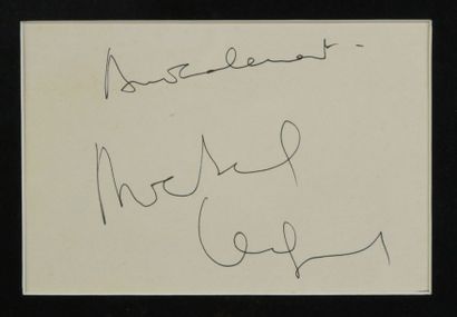 null LEGRAND Michel (1932-2019).

Autograph piece signed " Bien cordialement - Michel...