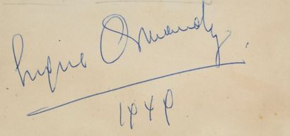null ORMANDY Eugène (1899-1985).

Pièce autographe signée et datée de 1949. Bon état.

H....