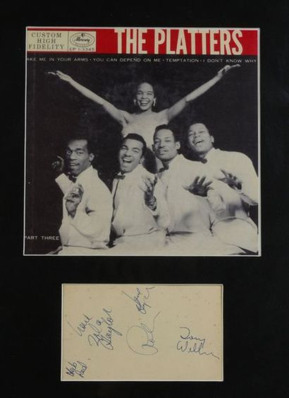 null THE PLATTERS 

Autograph signed "Love, Zola Taylor, Hebert Reed, Paul Robi,...