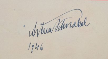 null SCHNABEL Artur (1882-1951).

Pièce autographe signée et datée de 1946. Bon état.

H....
