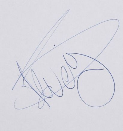 null SOLVEIG Martin (°1976).

Autograph piece signed in blue ink by the famous French...