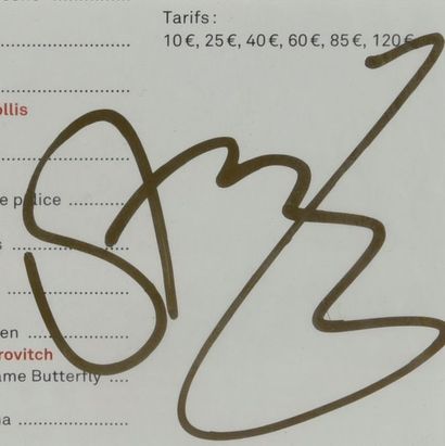 null STING (°1951).

Programme of the Châtelet theatre bearing the singer's autograph...