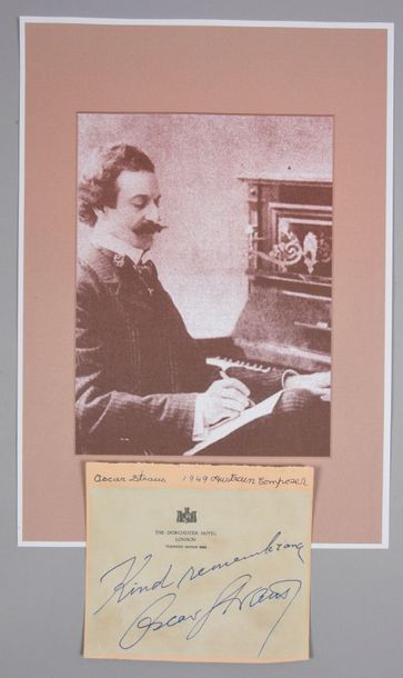 null STRAUSS Oscar (1870-1954). 

Autograph signed and dedicated piece : " Kind remembrance...