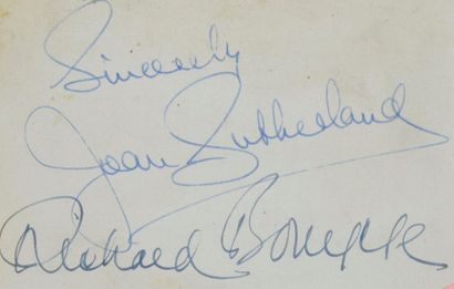 null SUTHERLAND Joan (1926-2010) and BONYNGE Richard (1930-2010). 

Autograph piece...