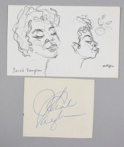 null VAUGHAN Sarah (1924-1990).

Drawing of the singer made by Charles Kiffer around...