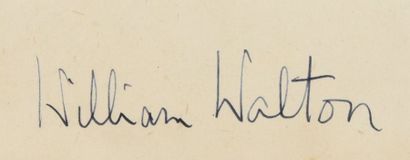 null WALTON William (1902-1983). 

Pièce autographe signée. Bon état.

H. : 4 cm...