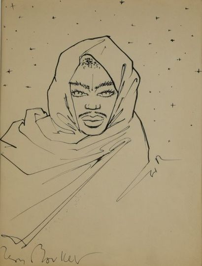null BOULLET Jean (1921-1970).

Original drawing in Indian ink entitled The Orientalist...