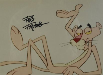 null FRELENG Friz (1906-1995).

Colour photograph representing the pink panther,...