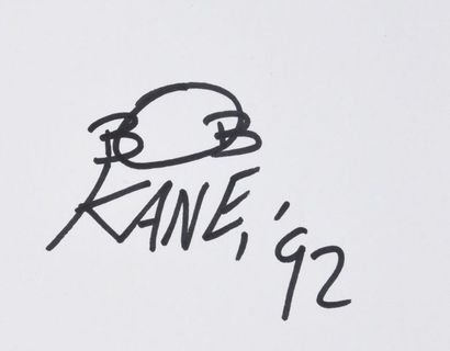 null KANE Bob (1915-1998).

Original drawing by Batman in black felt pen with the...