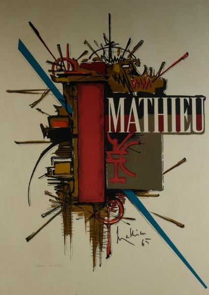 null MATHIEU Georges (1921-2012).

Épreuve d’artiste d’une lithographie signée au...