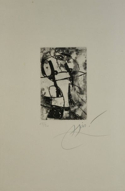 null MIRO Joan (1893-1983).

Lithograph entitled "Les Saltimbanques" numbered 15/30...