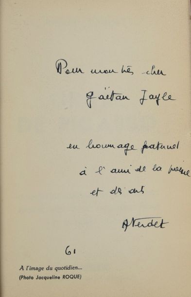 null PICASSO Pablo (1881-1973).
André VERDET. Griffe de Picasso, éditions Parler,...