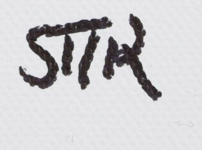 null STIK (°1979).

Black felt pen drawing with the artist's autograph signature....