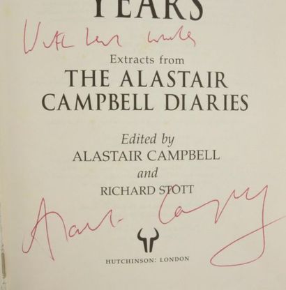 null CAMPBELL Alastair (°1957).

The Blair Years format in-4° avec signature autographe...