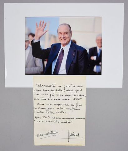 null CHIRAC Jacques (°1932).

Handwritten autograph letter of greetings signed by...