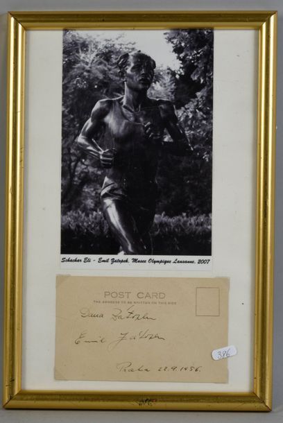 null ZATOPEK Emil (1922-2000).

An old postcard with the autograph signatures of...