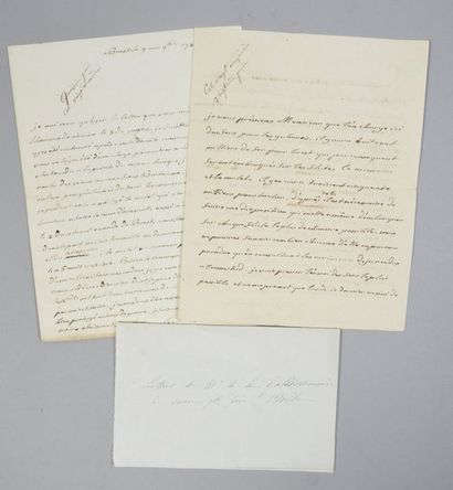 null BARIN DE LA GALISSONIERE Marquis.

Set of two autograph letters signed " De...