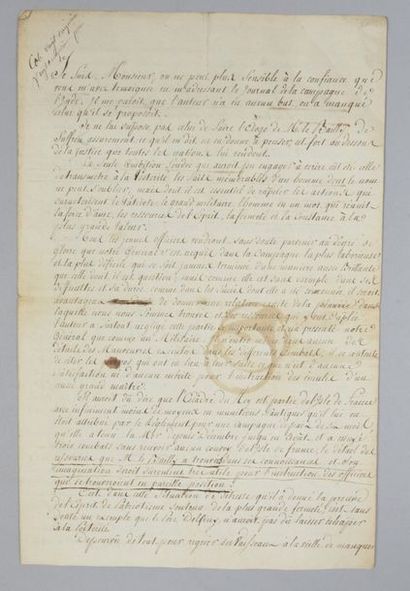 null BOLLE D'ELMONT Louis-Marie (1742-1823).

Letter signed "Bolle", addressed to...