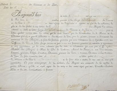 null LOUIS XVI, roi de France (1754-1793).

Pièce imprimée et manuscrite sur parchemin....