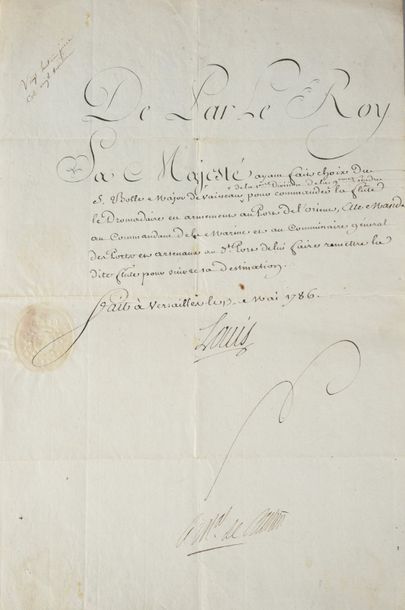 null LOUIS XVI, King of France (1754-1793).

Manuscript on paper. Official letter...