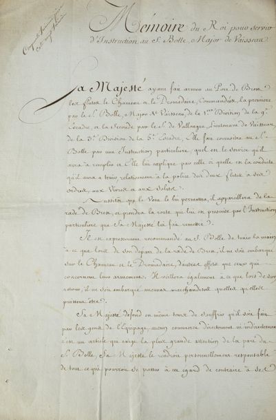 null LOUIS XVI, King of France (1754-1793).

Handwritten piece on paper. Memorandum...