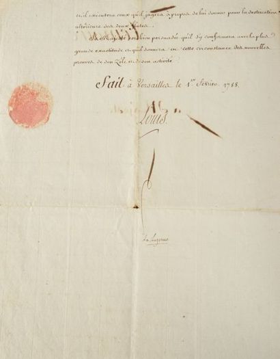 null LOUIS XVI, King of France (1754-1793).

Handwritten piece on paper. Mémoire...
