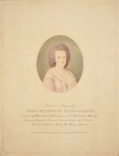 null 18th CENTURY FRENCH AND ENGLISH SCHOOL. 

Marie-Antoinette archduchess of Austria,...