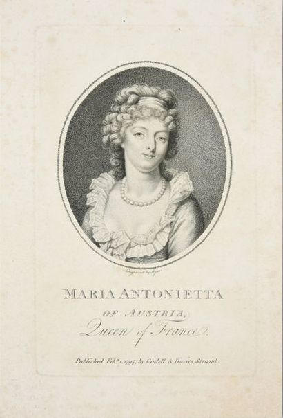 null 18th CENTURY FRENCH AND ENGLISH SCHOOL. 

Marie-Antoinette archduchess of Austria,...