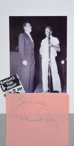 null DAY Dennis (1916-1988).

Autograph signed and dedicated "To Doreen. Dennis Day."

Good...